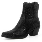 Botas De Cowboy Missmiller Rhinestone Para Mulheres De Salto Grosso