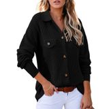 Camiseta Feminina Astylish Waffle Knit, 2024, Preta, Tamanho L