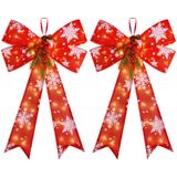 Decorações De Natal Brightown, Pacote Com 2 Arcos Vermelhos Com Luz De 45 Led