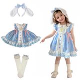 Vestido Noxozoqm Kawaii Lolita Cosplay Princess Para Meninas 120cm