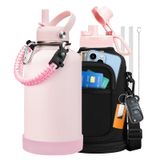 Garrafa De Água Vickniy Isolada Em Aço Inoxidável 1.9l Rosa
