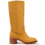 Botas Femininas Oakmoo Banana, Até O Joelho, Largura, Panturrilha, Salto Grosso