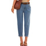 Calças Cargo Evaless Baggy Y2k Loose Boyfriend Jeans Femininas
