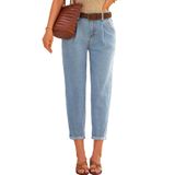 Calças Cargo Evaless Baggy Barrel Jeans Femininas Tamanho 6