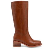 Botas Femininas Oakmoo Banana, Até O Joelho, Largura, Panturrilha, Salto Grosso