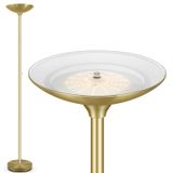Luminária De Chão Torchiere Auquee 30w 3600lm Led 180 Cm Dourada
