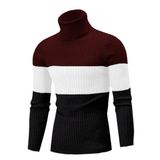 Suéter Masculino Qzh.duao, De Gola Alta, Colorido, Slim Fit