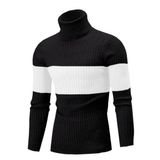 Suéter Masculino Qzh.duao, De Gola Alta, Colorido, Slim Fit