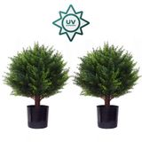 Árvores De Bolas De Cedro Artificiais Fzhczwzx 45 Cm De Altura, Conjunto De 2