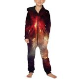 Macacão Tenmet Kids 3d Galaxy Sky Com Capuz De 7 A 14 Anos