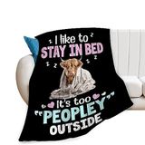 Cobertor Beynepe Highland Cow Soft Cozy Funny Cute Print