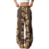 Calça De Pijama Zaful Felpuda De Pelúcia Com Cordão E Elástico Na Cintura Feminina