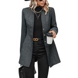 Casaco Chouyatou, Feminino, Casual, De Lã Espinha De Peixe