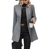 Casaco Chouyatou, Feminino, Casual, De Lã Espinha De Peixe