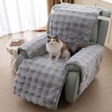 Cadeira Reclinável De Pelúcia Slipcover Livego Thick Rabbit 60 Cm Cinza Claro