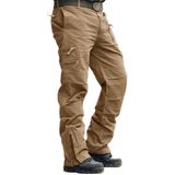 Calça Cargo Masculina Crysully, Tática, Caminhada, Algodão, Marrom