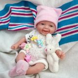 Boneca Reborn Myrebaby Grace De Silicone Para Corpo Inteiro De 7 Polegadas