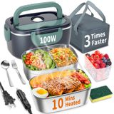 Lancheira Aquecida Ifenrol Electric 1.5l 100w 3 Em 1 Com 2 Recipientes
