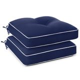 Almofadas Para Cadeiras De Pátio Favoyard, Resistentes À Água, Azul, Pacote Com 2