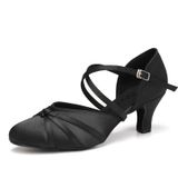 Sapatos De Dança De Salão Vcixxvce Femininos Pretos Com Bico Fechado 8,5 Eua
