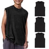 Camiseta Regata Masculina De Algodão Sem Mangas Keepshowing Preta Tamanho L