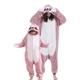 Macacão Animal Darkcom Para Crianças Flannel Pink Sloth De 6 A 7 Anos