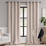 Cortina Jinchan 100% Blackout Faux Linen 275x270cm Bronzeada