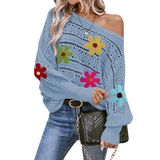 Blusa Feminina Cakulo, Sem Ombros, Outono De 2024, Azul, Gg
