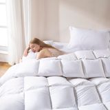 Edredom Downcool Feather Queen Size 100% Algodão Branco