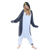 Macacão Newcosplay Grey Penguin, Pijama Adulto, Unissex