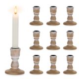 Suporte De Vela Nuptio Vinage Brown Wood 10 Unidades