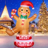 Decorações De Natal Infláveis Ao Ar Livre Funfanso 1.5m Gingerbread Man