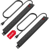 Protetor De Sobretensão Power Strip Hhsoet 12 Outlet Para Montagem Em Parede X2