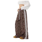 Calças De Moletom Makemechic Com Estampa De Leopardo E Cintura Elástica Feminina