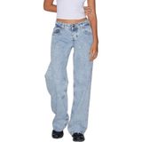 Jeans Giraropa Y2k, Cintura Baixa, Vintage, Folgada, Perna Reta, Feminina
