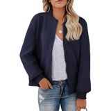 Jaqueta Bomber Evaless, Roupa Leve Feminina, Azul Marinho