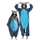 Macacão Animal Darkcom Blue Raccoon Unissex Para Adultos, Pequeno