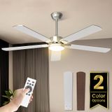 Ventilador De Teto Hisummer Modern 132 Cm Com Luz E Controle Remoto Prateado