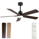 Ventilador De Teto Boomjoy 132cm Com Luzes E Controle Remoto Preto