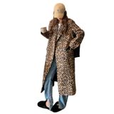 Casaco De Lã Utcoco Com Estampa De Leopardo Para Mulheres