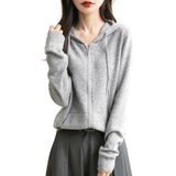 Moletom Chanyarn 100% Lã Merino Com Zíper, Outono E Inverno, Feminino