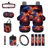 Conjunto De Capa De Assento De Carro Wanyint Wolf Galaxy 15 Pack Para Caminhões Suv