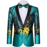 Blazer Barry.wang, Jaqueta De Smoking Masculina, Poliéster Azul