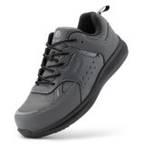 Sapatos Fitville Wide Steel Toe Impermeável De Couro Masculino Cinza 10w
