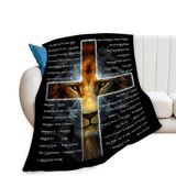 Cobertor Citari Christian Lion Fleece 50x60cm Para Presente Religioso
