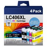 Cartucho De Tinta Linkmay Lc406xl De Alto Rendimento Para Impressora Brother