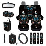 Conjunto De Capa De Assento De Carro Wanyint Butterfly Flower Moon, Pacote Com 15