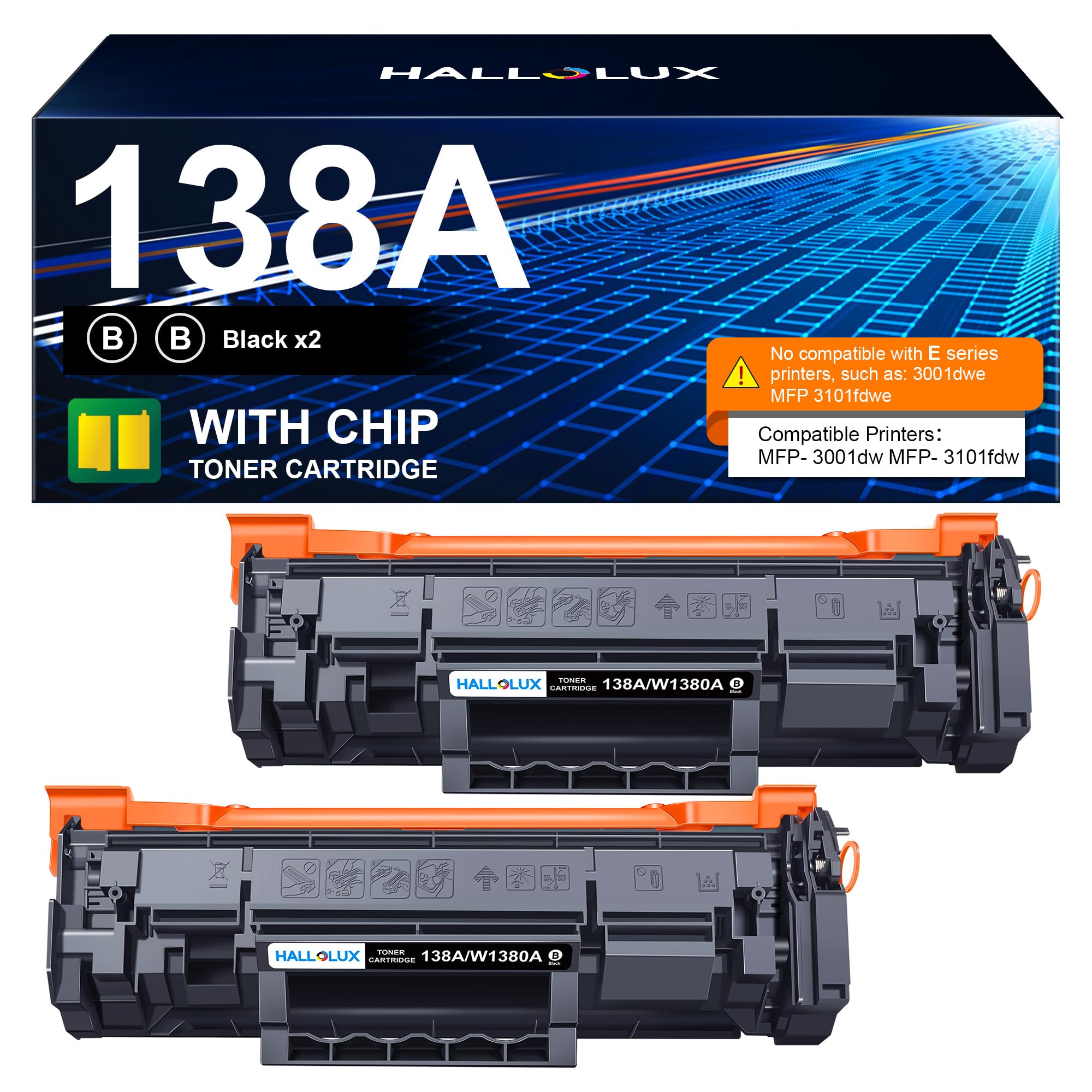 Cartucho De Toner Hallolux 138a Preto Compatível Com Hp 138a