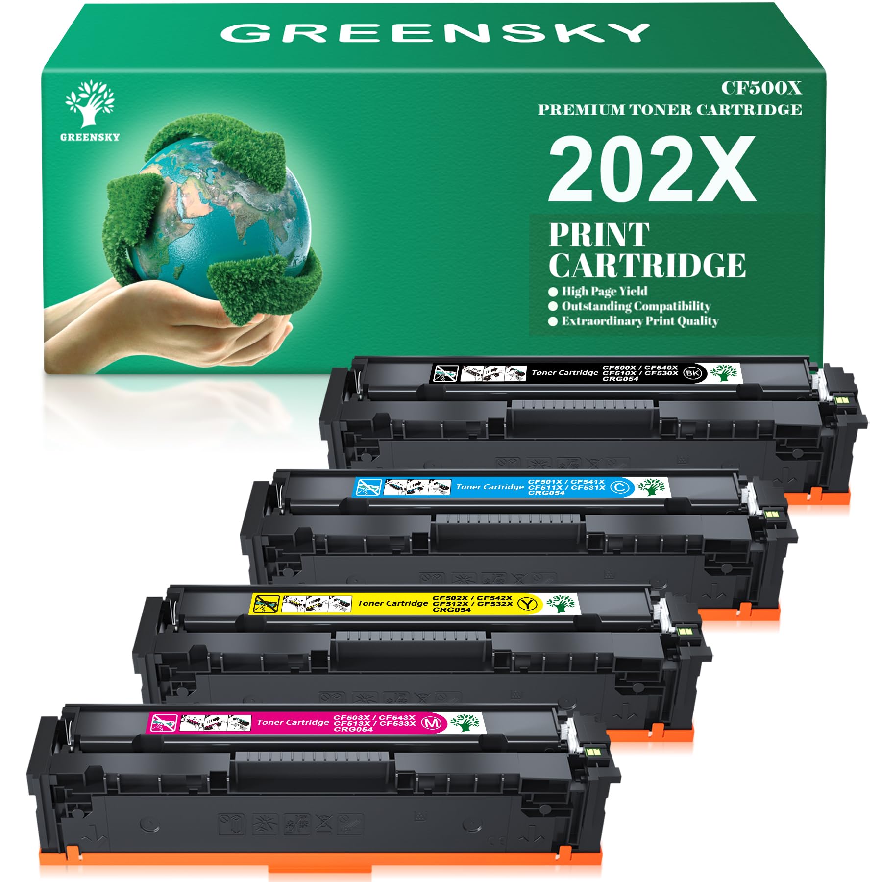 Cartuchos De Toner Greensky 202x Compatíveis Com Hp M281fdw