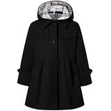 Casaco Betusline Para Meninas Com Capuz, Botão, Trincheira, Outono E Inverno